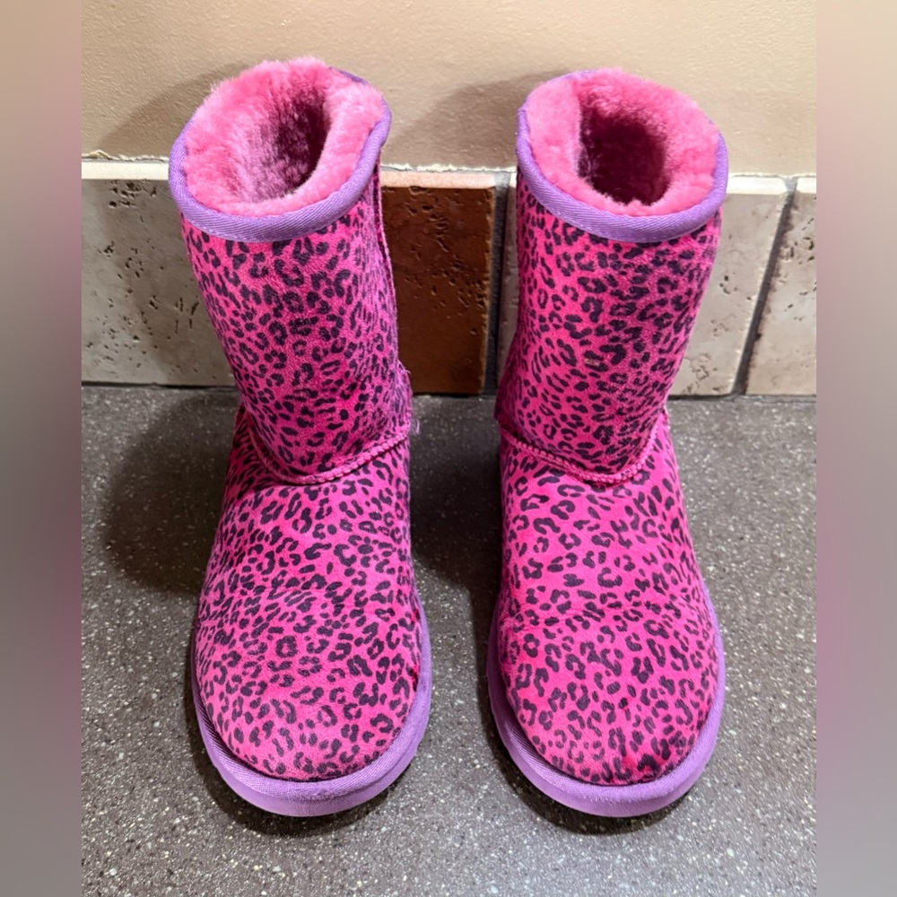 UGG Pink Leopard Print Boots